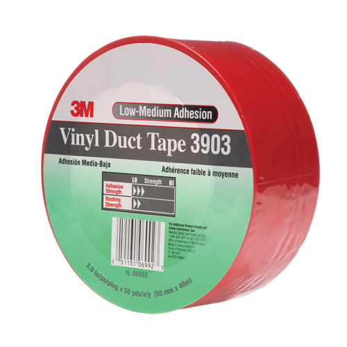 3903 Vinyl Duct Tape, 48 mm (2") W x 46 m (151') L, 6.5 mils, Red Canadian Safety Group Inc.