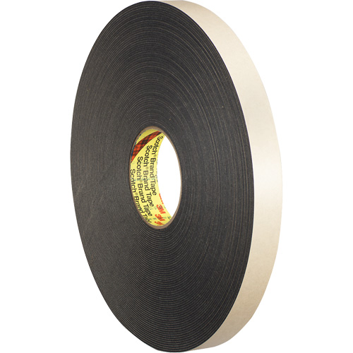 Ruban double face en mousse, 33 m (108') lo x 12,7 mm (1/2") la, 62 mils, Poly&eacute;thyl&egrave;ne Canadian Safety Group Inc.