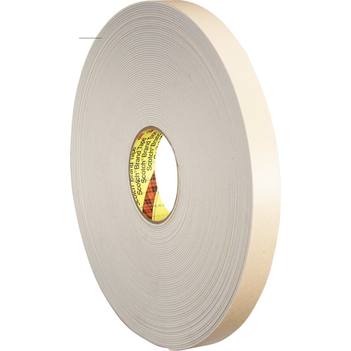 Double-Coated Foam Tape, 33 m (108') L x 25.4 mm (1") W, 62 mils, Polyethylene Canadian Safety Group Inc.
