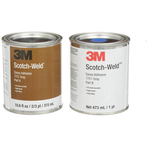 Scotch-Weld Adhesive, 16 fl. Oz., Tube, Two-Part, Grey Canadian Safety Group Inc.