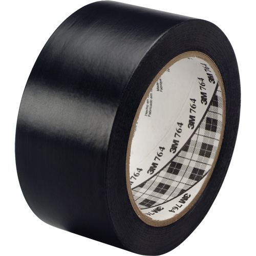 Ruban en vinyle pour travaux g&eacute;n&eacute;raux 764, 25,4 mm (1") la x 32,9 m (108') lo, 5 mils, Noir Canadian Safety Group Inc.