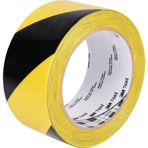 Hazard Warning Tape 766, 50.8 mm (2") x 33 m (108'), Black/Yellow Canadian Safety Group Inc.