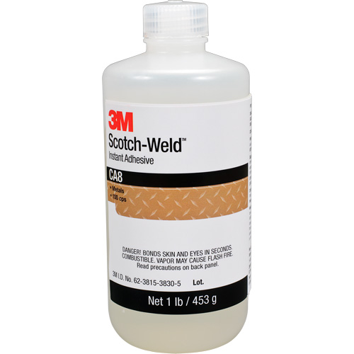 Adh&eacute;sif instantan&eacute; CA8 Scotch-Weld, Transparent, Bouteille, 1 lb Canadian Safety Group Inc.