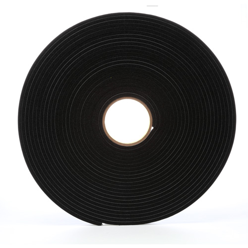 Ruban de mousse en vinyle 4504, 19 mm (3/4") la x 16,5 m (54') lo, 250 mils, Noir Canadian Safety Group Inc.