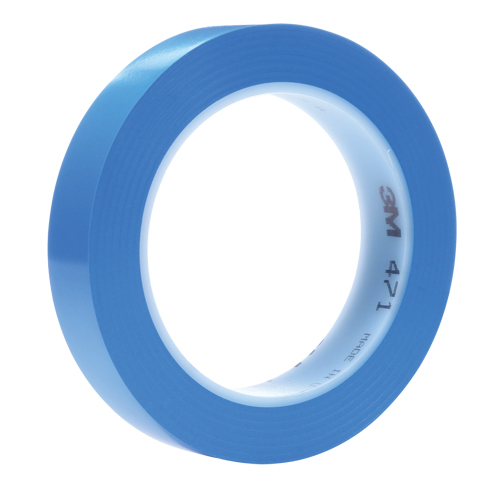 471+ Vinyl Tape, 12 mm (1/2") W x 32.9 m (108') L, 5.3 mils, Blue Canadian Safety Group Inc.