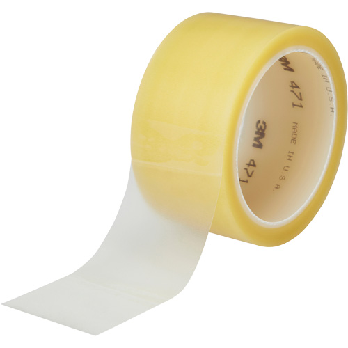 Ruban en vinyle 471, 38 mm (1-1/2") la x 32,9 m (108') lo, 5,3 mils, Transparent Canadian Safety Group Inc.