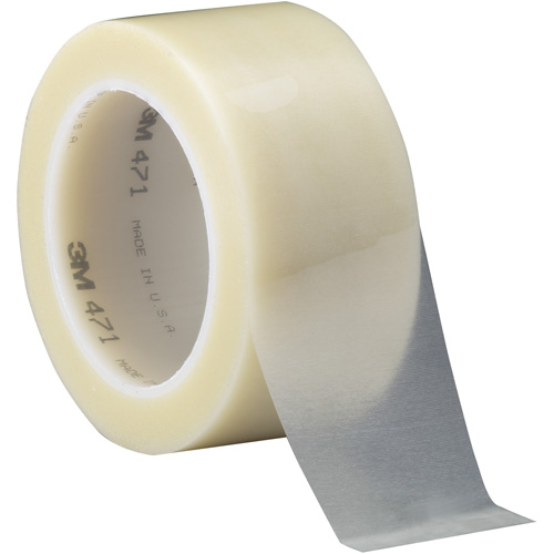 471 Vinyl Tape, 50.8 mm (2") W x 32.9 m (108') L, 5.2 mils, Clear Canadian Safety Group Inc.