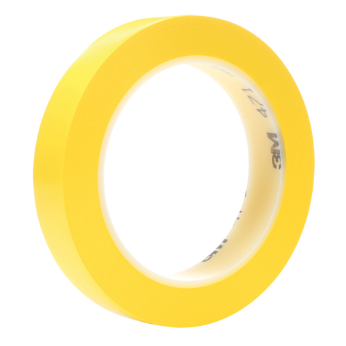 471 Vinyl Tape, 19 mm (3/4") W x 32.9 m (108') L, 5.3 mils, Yellow Canadian Safety Group Inc.