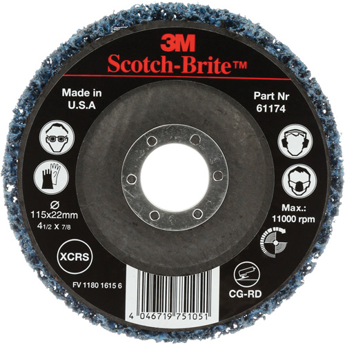 Disque de nettoyage et de d&eacute;capage Scotch-Brite, 4-1/2" dia., Grain Extra grossier, Carbure de silicium Canadian Safety Group Inc.