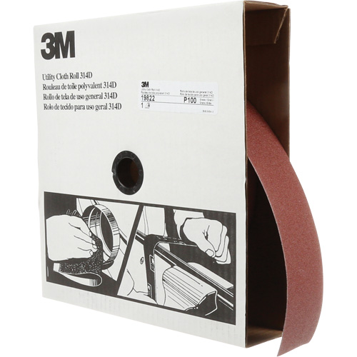 Utility Sanding Roll 314D, 2" W x 150' L, 100J Grit Canadian Safety Group Inc.