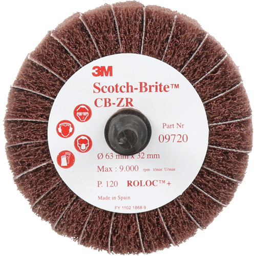 Disque combin&eacute; Scotch-Brite, 2-1/2" dia., Grain 120, Oxyde d'aluminium Canadian Safety Group Inc.