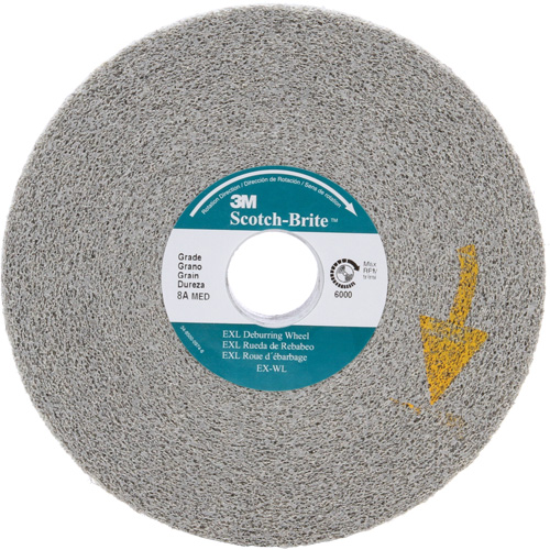 Scotch-Brite EXL Deburring Wheels, 6" x 1", 1" Arbor, Aluminum Oxide Canadian Safety Group Inc.