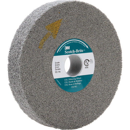 Scotch-Brite EXL Deburring Wheel, 8" x 1", 3" Arbor Canadian Safety Group Inc.