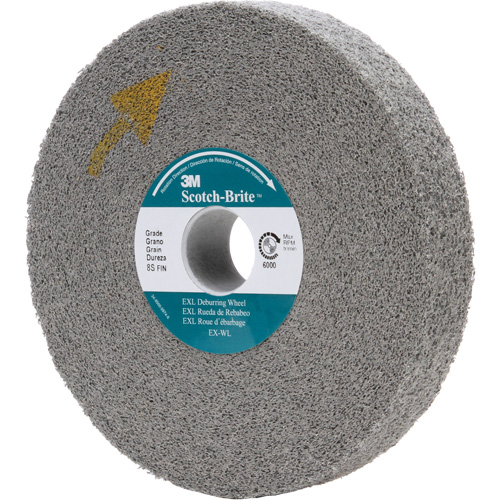 Scotch-Brite EXL Deburring Wheel, 8" x 1", 3" Arbor Canadian Safety Group Inc.