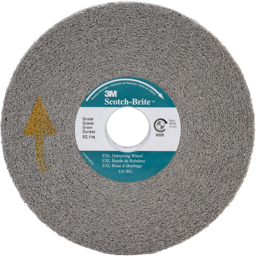Meule d'&eacute;barbage EXL Scotch-Brite, 6" x 1", Arbre de 1" Canadian Safety Group Inc.