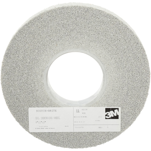 Scotch-Brite EXL Deburring Wheels, 8" x 1", 3" Arbor, Aluminum Oxide Canadian Safety Group Inc.