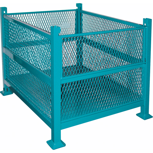 Open Mesh Containers, 2 Drop Gates, 3000 lbs. Capacity, 34.5" W x 40.5" D x 32.25" H Canadian Safety Group Inc.