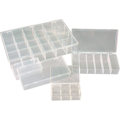 K-Resin Compartment Box, Plastic, 36 Slots, 6-9/16" W x 9-5/8" D x 1-1/2" H, Transparent Canadian Safety Group Inc.