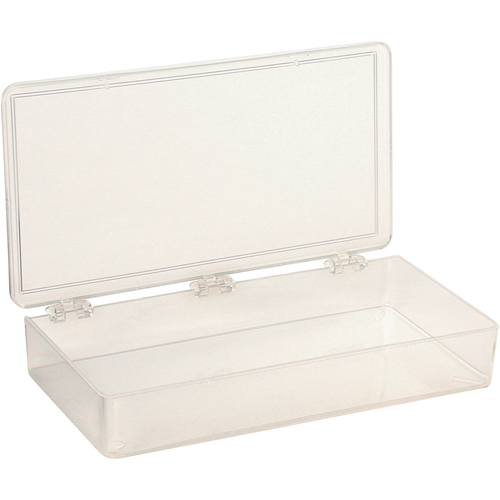 K-Resin Compartment Box, Plastic, 4" W x 8" D x 1-3/16" H, Transparent Canadian Safety Group Inc.
