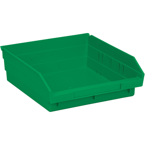 Shelf Bins, 11-1/8" W x 4" H x 11-5/8" D, Green, 30 lbs. Capacity Canadian Safety Group Inc.