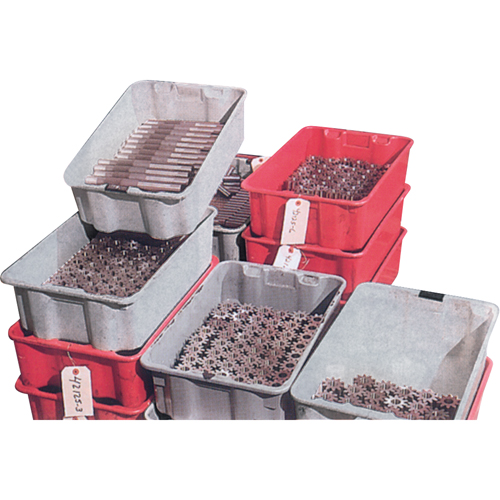 Stack-N-Nest&reg; Plexton Containers, 16.9" W x 30.6" D x 11.1" H, Grey Canadian Safety Group Inc.