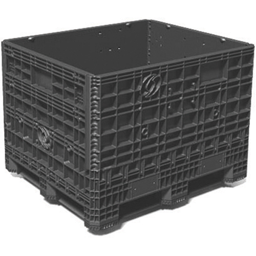 Medium-Duty Collapsible Bulkpak Containers, 48" L x 40" W x 34" H, Black Canadian Safety Group Inc.
