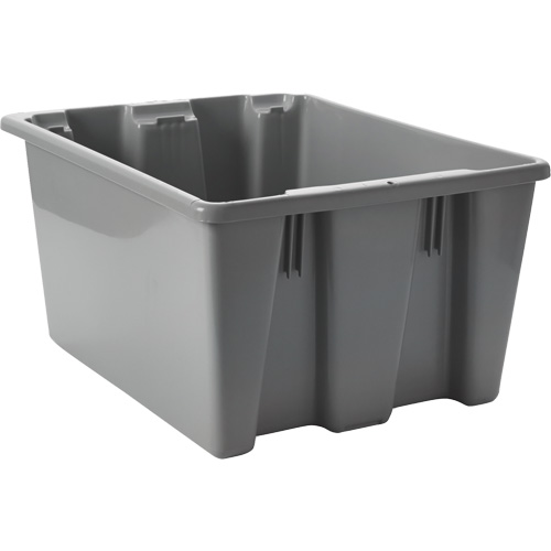 Stack & Nest Palletote Box, 10" x 15.5" x 19.5", Grey Canadian Safety Group Inc.