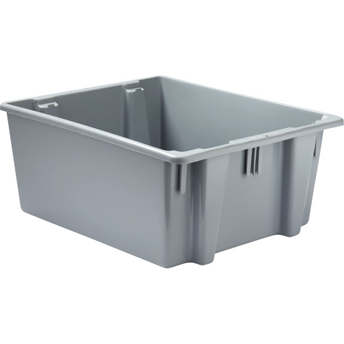 Stack & Nest Palletote Box, 10" x 19.5" x 23.5", Grey Canadian Safety Group Inc.