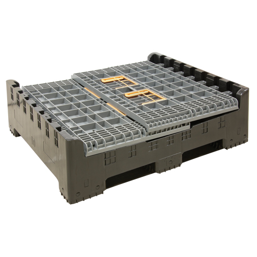 Collapsible Bulk Container, 47.2" L x 39.4" W x 39.4" H, Grey Canadian Safety Group Inc.