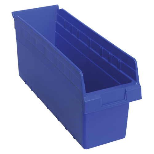 Bacs pour &eacute;tag&egrave;re Store-Max, 6-5/8" la x 8" H x 17-7/8" p, Bleu, Capacit&eacute; 56 lb Canadian Safety Group Inc.