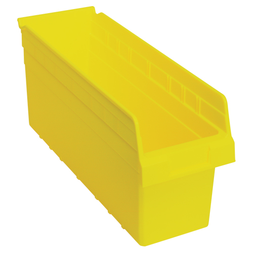 Store-Max Shelf Bins, 6-5/8" W x 8" H x 17-7/8" D, Yellow, 56 lbs. Capacity Canadian Safety Group Inc.