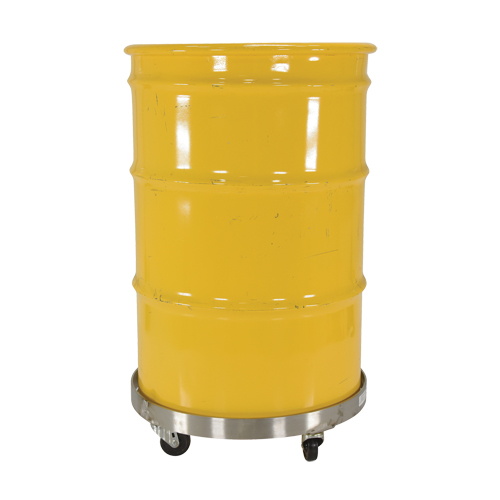 Drum Dollies, Stainless Steel, 800 lbs. Capacity, 23-1/4" Diameter, Rubber Casters Canadian Safety Group Inc.
