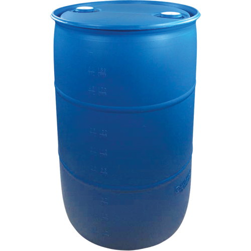 Barils en poly&eacute;thyl&egrave;ne, 55 gal. US (45 gal. imp.), Dessus ferm&eacute;, Bleu Canadian Safety Group Inc.