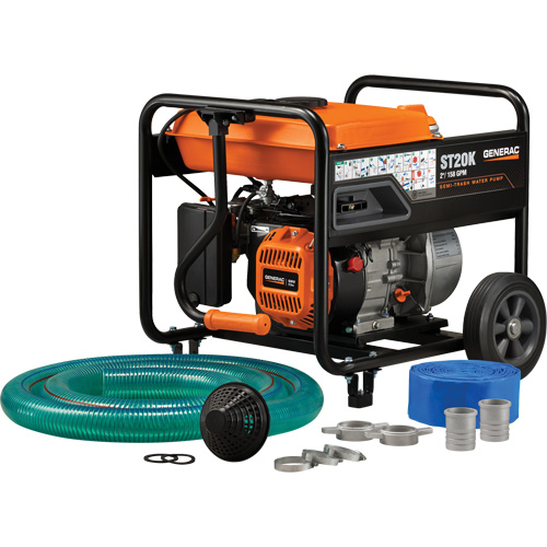 Trousse de pompe &agrave; eau &agrave; semi-r&eacute;sidus, 158 gal./min, 208 cc, 4 cycles OHV Canadian Safety Group Inc.