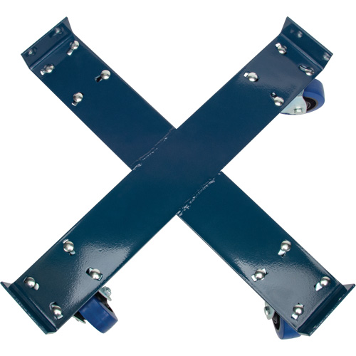 Chariot pour baril, Acier, Capacit&eacute;e 1400 lb, Diam&egrave;tre 24", Roue en &eacute;lastique bleu Canadian Safety Group Inc.