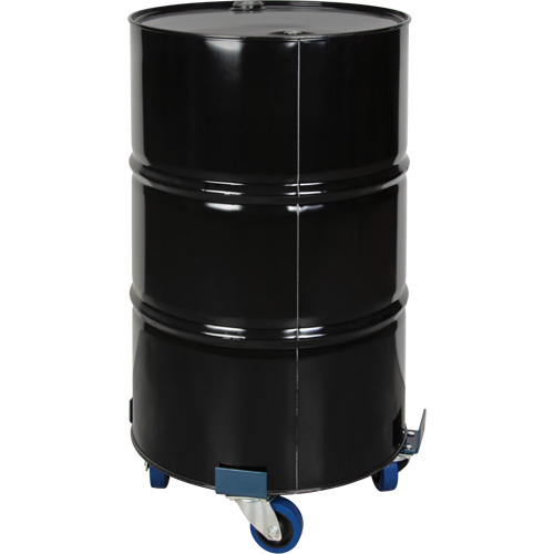 Chariot pour baril, Acier, Capacit&eacute;e 1400 lb, Diam&egrave;tre 24", Roue en &eacute;lastique bleu Canadian Safety Group Inc.