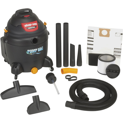 Aspirateur pour atelier avec pompe int&eacute;gr&eacute;e, Secs-humides, 6 CV, 18 gal. US (68,1 litres) Canadian Safety Group Inc.