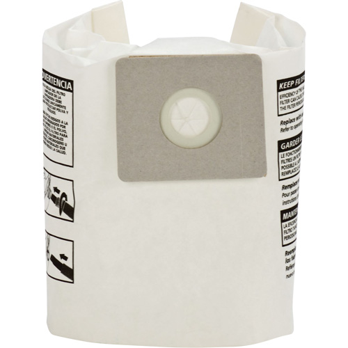 Single-Ply Wet/Dry Vacuum Bags, 3 US gal. Canadian Safety Group Inc.