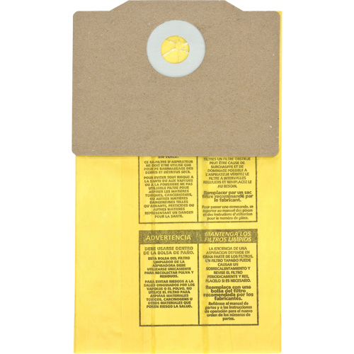 Authentiques sacs filtrants pour aspirateur dorsal, 1,75 gal. US Canadian Safety Group Inc.