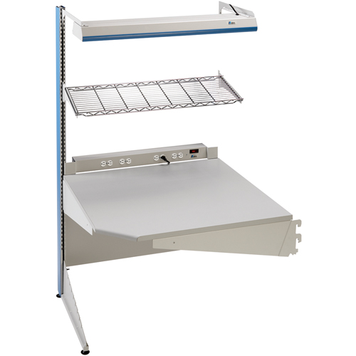 Postes de travail modulaires ergonomiques - Exemples de configurations - A-SC Ajouts de coin &agrave; un c&ocirc;t&eacute;, 36" la x 28" p x 84" h, Ajout de coin &agrave; un c&ocirc;t&eacute; Canadian Safety Group Inc.