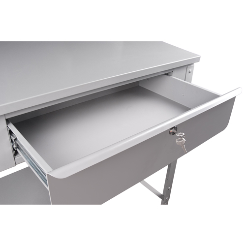 Open Floor Style Shop Desk, 34-1/2" W x 30" D x 53" H, Grey Canadian Safety Group Inc.