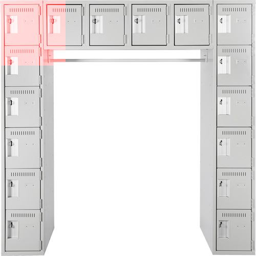 Assembled Archettes Clean Line Economy Lockers, 16 -tier, Bank of 3, 18" x 72" x 12", Steel Canadian Safety Group Inc.