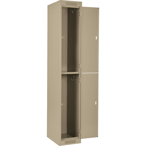 Clean Line Lockers, 2 -tier, Bank of 4, 48" x 18" x 72", Steel, Beige, Rivet (Assembled) Canadian Safety Group Inc.