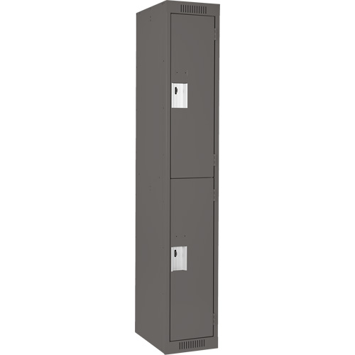 Casiers Clean Line, 2 niveaux, 12" x 18" x 72", Acier, Charbon, Rivet (assembl&eacute;) Canadian Safety Group Inc.