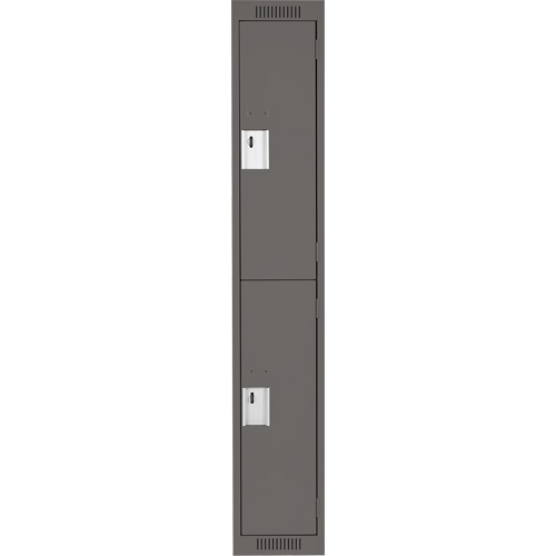 Casiers Clean Line, 2 niveaux, 12" x 18" x 72", Acier, Charbon, Rivet (assembl&eacute;) Canadian Safety Group Inc.