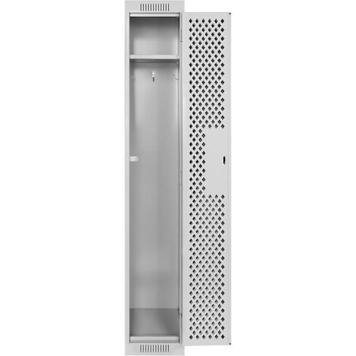 Casiers Clean Line, 12" x 12" x 72", Acier, Gris, Rivet (assembl&eacute;), Perfor&eacute; Canadian Safety Group Inc.