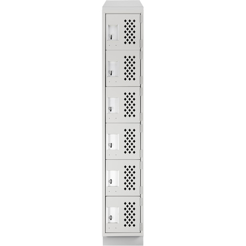 Petit casier perfor&eacute; Clean-Line, 6 niveaux, 12" x 72" x 12", Acier Canadian Safety Group Inc.