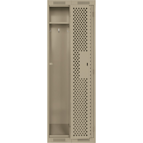 Casiers Clean Line, Bloc de 2, 24" x 12" x 72", Acier, Beige, Rivet (assembl&eacute;), Perfor&eacute; Canadian Safety Group Inc.