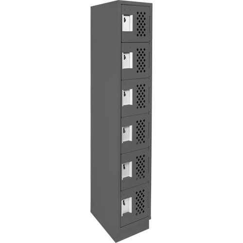 Petit casier perfor&eacute; Clean-Line, 6 niveaux, 12" x 72" x 12", Acier Canadian Safety Group Inc.