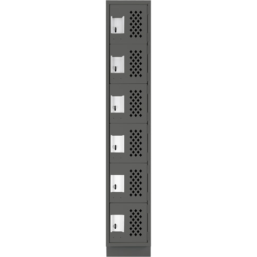 Petit casier perfor&eacute; Clean-Line, 6 niveaux, 12" x 72" x 12", Acier Canadian Safety Group Inc.